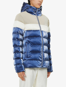 Customized Cold Weather <b>Winter</b> 2025 Waterproof Reversible Hooded Puffer Jacket with Front Logo <b>Thick</b> 100% Nylon Unisex <b>Coat</b> - Product Image 6