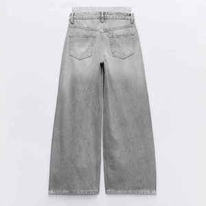 Jeans de Mezclilla Lavados con Efecto Desgastado, Corte Recto, Estilo Vintage, Holgados, Transpirables para Verano y Otoño, con Logotipo Personalizado - Product Image 2