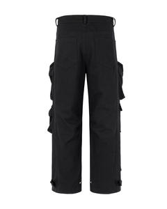 Pantalon en toile robuste pour hommes, vêtements de travail professionnels, pantalon utilitaire, poches multifonctions pour outils, coutures triples renforcées - Product Image 3