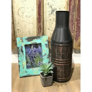 Handmade Bronze Tabletop <b>Vase</b> Rustic Design Woven Pattern Decorative Flower <b>Vase</b> for Modern Home Decoration - Product Image 2
