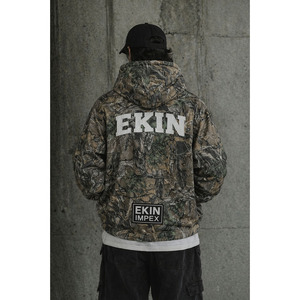 เสื้อฮู้ดดี้ลายพราง Real Tree ผ้าเฟรนช์เทอร์รี่ 500gsm แบบสั่งทำพิเศษ ปักลายแบบดิสเทรส ซิปหน้า ผ้าฝ้าย 100% สำหรับผู้ชาย - Product Image 4