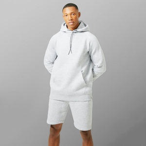Ensemble confortable et respirant pour homme, sweat à capuche et short légers en coton 100% pour l'hiver, style décontracté et ample - Product Image 4
