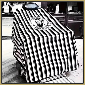 Capas de Barbería de Alta Calidad, Extra Largas, con Cierre Elástico, Diseño de Calavera con Impresión por Sublimación, para Uso en Salones de Belleza - Product Image 2