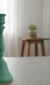 Porte-bougie conique moderne en aluminium coulé, finition mate, couleur turquoise, style nordique minimaliste, pour décoration intérieure, centre de table de mariage et cadeau - Product Image 5