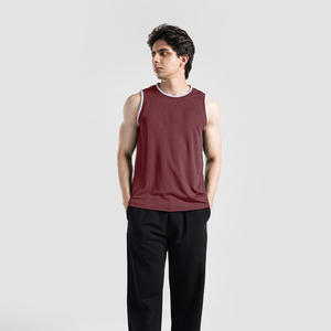 Wholesale Custom Breathable Quick Dry Polyester/cotton <b>Stringer</b> Gym <b>Vest</b> Fitness Singlet Workout Muscle Bodybuilding <b>Men's</b> Tank - Product Image 3