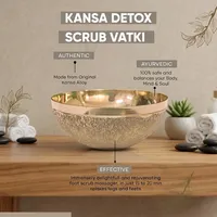 Masseur de pieds en métal Kansa artisanal, finition dorée, électrique, pour utilisation en thérapie ayurvédique