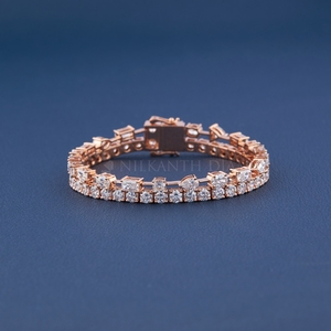 Elegant Design Round Cut Diamond <b>Bangle</b> <b>Bracelet</b> Lab Created Diamond <b>Bracelet</b> Fine Jewelry for Women's from Indian Supplier - Product Image 4