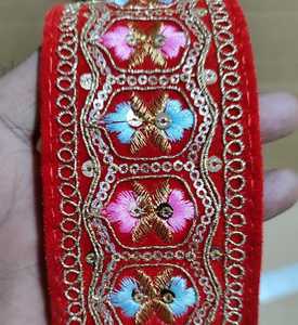 Dentelle brodée durable et douce, disponible en plusieurs couleurs et motifs attrayants. - Product Image 1