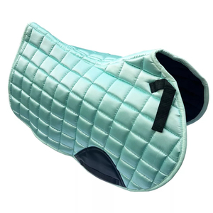 Ensemble de tapis de selle de saut d'obstacles en satin de qualité supérieure, avec voile anti-mouches antidérapant et housse de casque d'équitation avec doublure en polycoton - Product Image 5