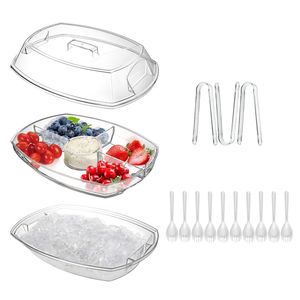 Splendidi Vassoi 3-in-1 per Servire Frutta, Ghiaccio, Verdure e Cocktail di Gamberetti per Buffet e Feste - Product Image 6