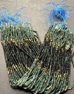 ลูกปัดหินทัวร์มาลีนสีน้ำเงินธรรมชาติทรงกลมเจียระไน สวยงามหลากสี สำหรับทำเครื่องประดับ - Product Image 5