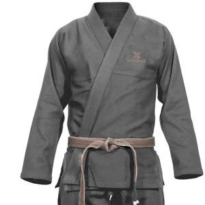 Uniforme de Karate Gris de Calidad Profesional, Duradero, Lavado, Elástico, 100% Algodón, Uniforme de Artes Marciales para Adultos - Product Image 1