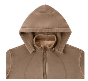 Sweat à capuche unisexe vintage en molleton 100 % coton, couleur unie, doux, à manches longues, tendance et de haute qualité 2026 - Product Image 3
