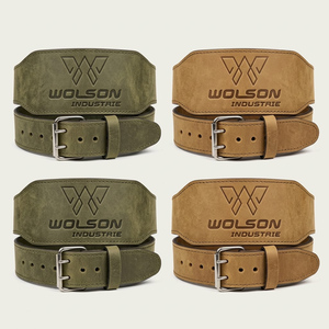 Ceinture de musculation en cuir véritable premium pour entraînement en salle, powerlifting, soutien musculaire, entraînement unisexe. - Product Image 5