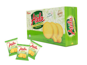 Atela Craquelins croustillants à base de pommes de terre aromatisés à la crème douce faible en sel de haute qualité 150g Boîte de biscuits croustillants Sachet Biscuits Vente en gros Salé - Product Image 3