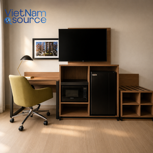 Paquete completo de muebles FF&E para hoteles La Quinta, incluyendo cabeceras, mesitas de noche, paneles para televisores y armarios, directamente de fábrica. - Product Image 2