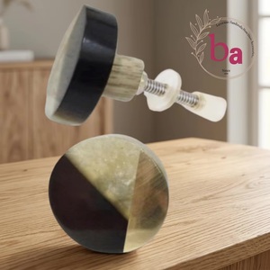 Ba Modern Resin Cabinet <b>Knobs</b> Tricolor Gold Black Wood Style Kitchen <b>Dresser</b> Handles Multi-Function Durable Furniture Hardware - Product Image 1