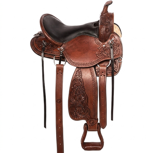 Silla de Montar Western de Alta Calidad en Cuero Genuino para Carreras y Paseos, Personalizable para Caballos de Tallas 10-18 - Product Image 3