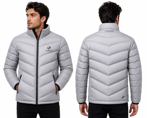 Custom Men's Lightweight Puffer <b>Jacket</b> Winter Quilted Insulated Polyester <b>Zip</b>-<b>Up</b> Coat OEM ODM Outdoor Wear Manufacturer - Product Image 3