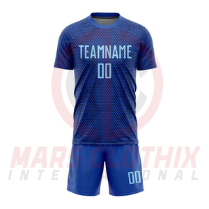 Uniforme de fútbol de secado rápido y transpirable, conjunto de camiseta y pantalones cortos de fútbol con impresión de logotipo personalizado de alta calidad en MOQ bajo. - Product Image 2