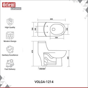 Exportador Líder en Venta al por Mayor de Inodoros de Cerámica Blanca de Una Pieza para Uso Doméstico y Hotelero - Product Image 3
