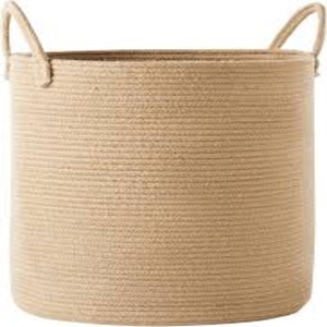 Clothing Organizer Foldable Collapsible Stackable 100% Cotton <b>Storage</b> <b>Basket</b> - Product Image 4
