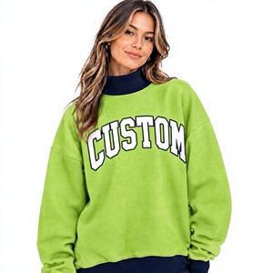 Sweat-shirt oversize à col montant pour femme, fabriqué en usine, fournisseur en gros, couleur personnalisée, pour un usage décontracté en extérieur toute saison. - Product Image 1