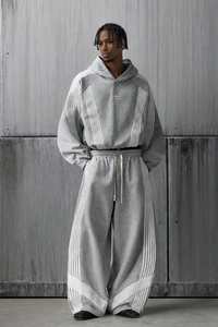 Conjunto de Dos Piezas con Logotipo Personalizado, Venta al Por Mayor, Costuras Resistentes, Ropa Deportiva de Moda Otoño-Invierno, Corte Holgado, Estilo Urbano - Product Image 6