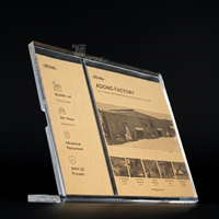 Support de menu en acrylique transparent en forme de L, porte-panneau de table, cadre photo de comptoir, support de documents vertical ADONG A87