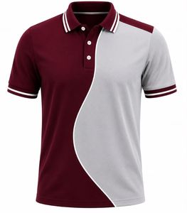 Camiseta de Punto de Manga Corta para Hombre, Tejido Jersey, Poliéster/Algodón, Transpirable, Informal, Cierre de Botones, Corte Regular - Product Image 4