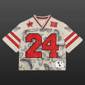 Custom 100% <b>Polyester</b> Men's American Football Jersey High Quality Embroidery Breathable Boxy Design Oversized Quick Dry - Product Image 1