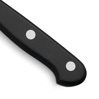 Couteau utilitaire professionnel de 4,5 pouces avec lame en acier inoxydable tranchante, manche noir à triple rivet pour la cuisine, les fruits, les légumes, la viande