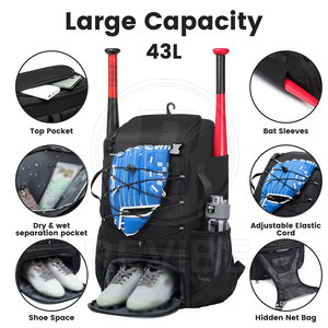 Practical Baseball <b>Backpack</b> With <b>Big</b> Space Baseball <b>Backpack</b> For Daily Carry Baseball <b>Backpack</b> Reliable Use - Product Image 4