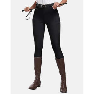 Pantalons d'équitation OEM personnalisés en Spandex/Nylon avec fermeture éclair, taille mi-haute, longueur cheville, imperméables et à séchage rapide - Product Image 4
