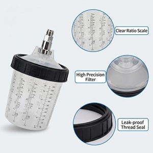 Sistema de Vaso para Pistola de Pintura Desechable de 650 ml con Medición para Repintado Automotriz - Product Image 3
