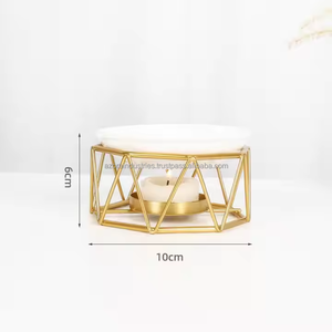 Bougeoirs en fer en métal arôme essentiel huile essentielle brûleur à bougie lanterne à bougie décorative - Product Image 2