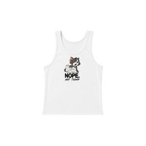 Camiseta sin mangas blanca para mujer con diseño de gato bordado, cuello redondo informal, tela de algodón transpirable, decoración frontal. - Product Image 2