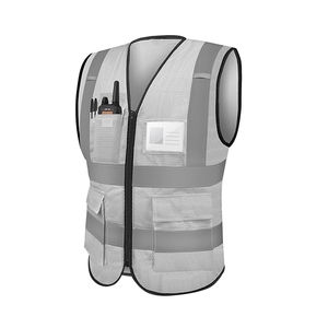 Chaleco de Seguridad Unisex de Alta Visibilidad con Cierre de Cremallera, Material 100% de Buena Calidad, Transpirable, para Hombre, ANSI Clase 2, con Luz LED Intermitente - Product Image 1