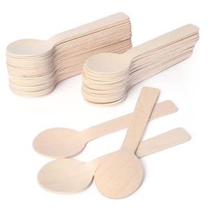 Cuchara Ecológica de 155 mm, Cubiertos Sostenibles de Madera de Abedul para Restaurantes, Servicios de Catering, Fiestas, Helados, Postres y Comida para Llevar - Product Image 1