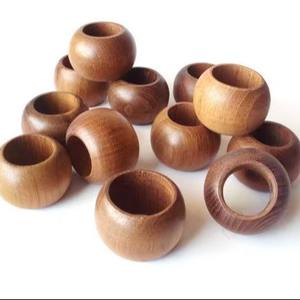 Eco Friendly Wooden Napkin Ring <b>Set</b> Handmade Solid Wood Serviette Holder <b>Rustic</b> <b>Dining</b> <b>Table</b> Decoration for Events - Product Image 6