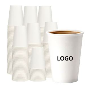 Gobelets jetables personnalisés, gobelets à boissons imprimés, gobelets en papier blanc à paroi simple, gobelets à café jetables, gobelets à thé et à boissons - Product Image 1