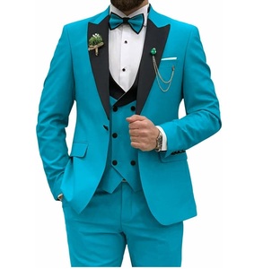 Dernier design tendance : Costume de marié 2 pièces pour homme, style affaires, blazer simple boutonnage en polyester/coton, ensemble plat avec braguette zippée - Product Image 4