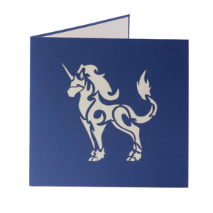 Carte pop-up 3D, thème licorne, carte de vœux 3D faite à la main avec enveloppe, carte pop-up pour occasions spéciales, artisanat en papier - Product Image 3
