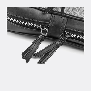 Porte-documents d'affaires en cuir véritable de luxe pour homme, marron, avec poche avant, bandoulière légère pour le travail de bureau - Product Image 5