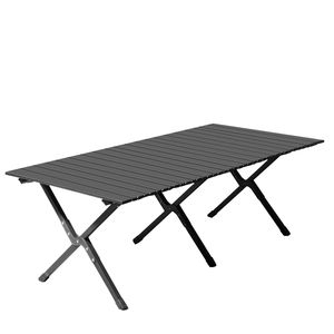 Table de camping pliable portable pour le camping en plein air, les pique-niques, les voyages, la salle de sport, l'utilisation en parc - Table d'appoint légère à roulettes pour les fêtes de barbecue dans la cour - Product Image 3