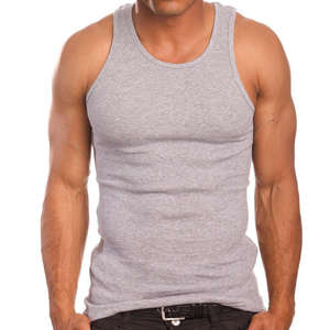 Vente en gros OEM – Nouveau débardeur de fitness côtelé léger et moulant pour homme, séchage rapide, 100 % coton, style vintage, idéal pour l'été - Product Image 4