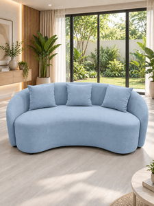 Canapé incurvé Cello Light par Emerald Sofa, canapé rond moderne et contemporain pour salon, studio, fabricant de tissus sur mesure - Product Image 2