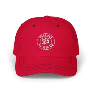 Maßgefertigte Heroines of Jericho Baseballkappe Rot mit Gesticktem Freimaurer-HOJ-Logo Sechsteilige Verstellbare Mütze - Product Image 1