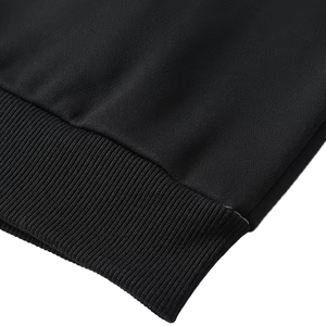 Sweat-shirt à capuche noir pour homme, imprimé sur mesure, de haute qualité, respirant, hiver, coupe ample, col boutonné, décontracté, en polaire, manches longues - Product Image 6