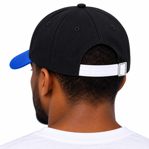 Gorra de Béisbol Phi Beta Sigma Negra y Azul Rey con Letras Griegas Bordadas en Blanco, Visera Curva, Gorro de Algodón Informal para Fraternidad - Product Image 2